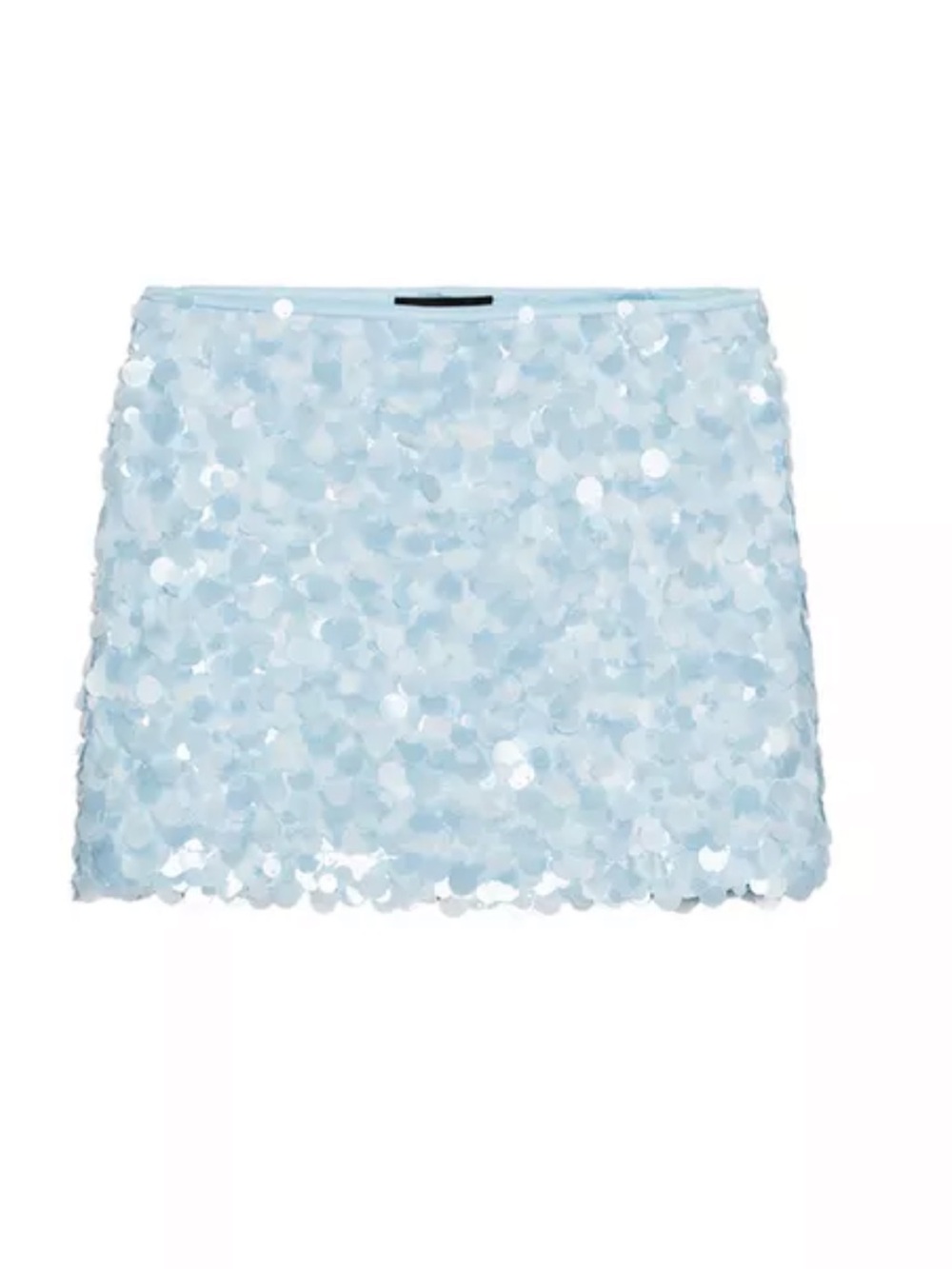 Zara Ice Blue Sequin Mini Skirt